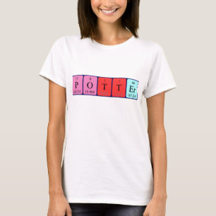 T-shirt Chemise de nom de table périodique Potter