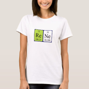 T-shirt Chemise de nom de table périodique René