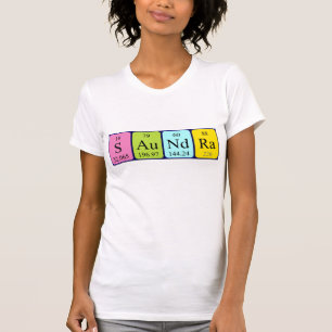 T-shirt Chemise de nom de table périodique Saundra