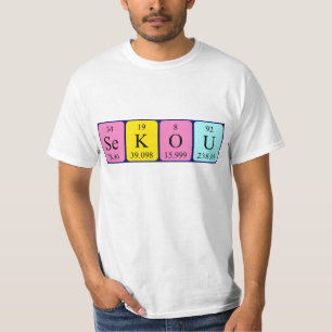 T-shirt Chemise de nom de table périodique Sekou