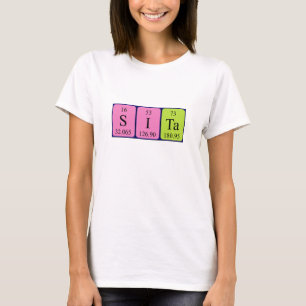 T-shirt Chemise de nom de table périodique Sita