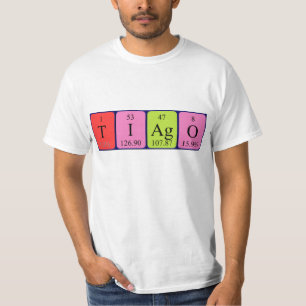 T-shirt Chemise de nom de table périodique Tiago