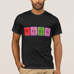 T-shirt Chemise de nom de table périodique Tobias