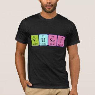 T-shirt Chemise de nom de table périodique Yusei