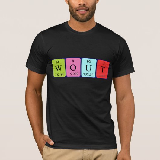 T-shirt Chemise de nom de table Wout (Devant)