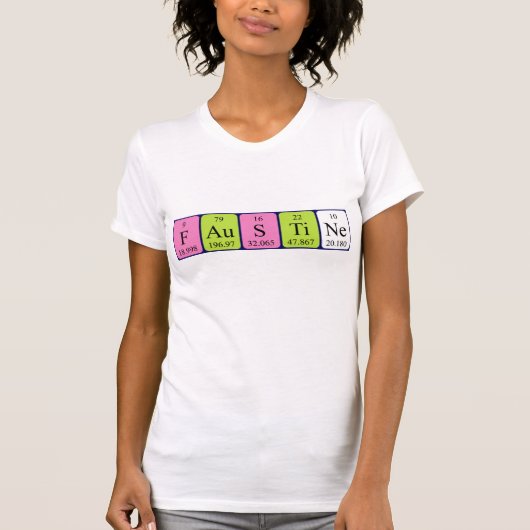 T-shirt Chemise de nom périodique Faustine (Devant)