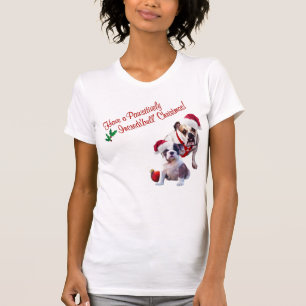 T-shirt Chemise de nuit de Noël de bouledogue