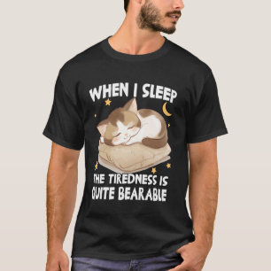 T-shirt Chemise de nuit drôle de chat Le Gros fait un peti