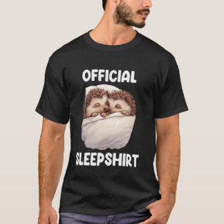 T-shirt Chemise de nuit officielle Hérisson dormant Amateu