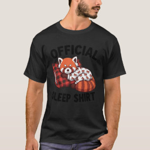 T-shirt Chemise de nuit officielle Panda roux endormi Kawa