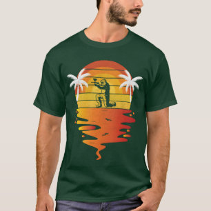 T-shirt Chemise de paintball coucher de soleil rétro 70s v