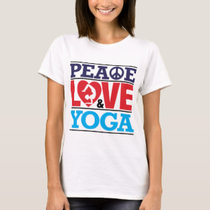 T-shirt Chemise de paix, d'amour et de yoga