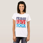 T-shirt Chemise de paix, d'amour et de yoga (Devant entier)