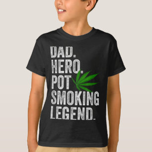 T-shirt Chemise de papa herbe drôle Noël T fumeur humour