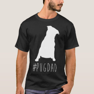 T-shirt Chemise de papa pug Hashtag Pugdad