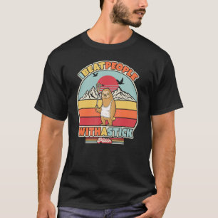 T-shirt Chemise de paresseux de crosse. Style Rétro Je bat