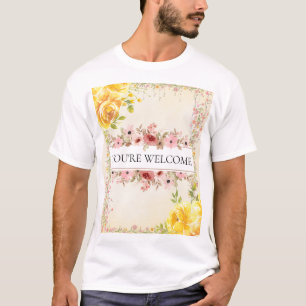 T-shirt Chemise de Partie de Mariage Fleur Aquarelle Roman
