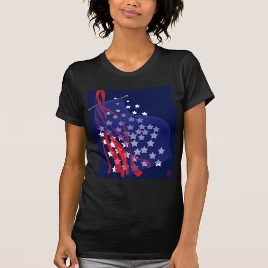 T-shirt chemise de patriote de dames (Devant)