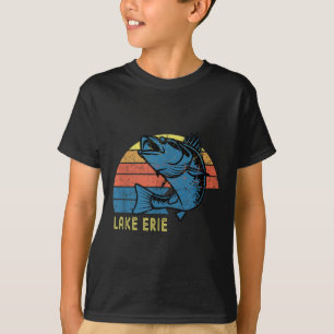T-shirt Chemise de pêche au doré du lac Érié rétro Lac Éri