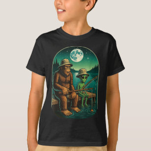 T-shirt Chemise de pêche Bigfoot Hommes Garçons Sasquatch