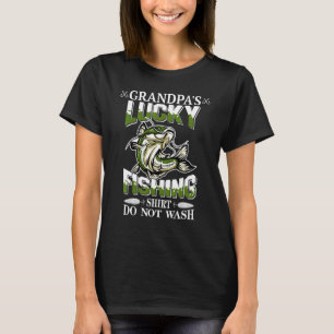 T-shirt Chemise de pêche chanceuse de grand-père Hommes Ne