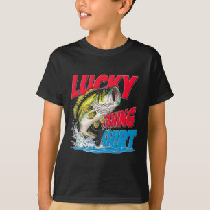T-shirt Chemise de pêche chanceuse drôle Byss pêcheur fun
