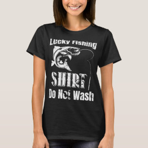 T-shirt Chemise de pêche chanceuse drôle Ne pas laver Pois