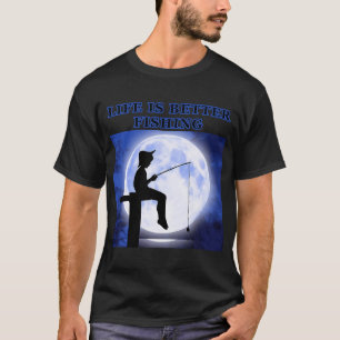 T-shirt Chemise de pêche chanceuse Ne pas laver