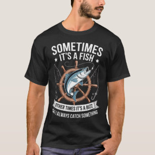 T-shirt Chemise de pêche chanceuse Ne pas laver