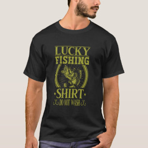T-shirt Chemise de pêche chanceuse Ne pas laver Vintage pê