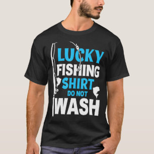 T-shirt Chemise de pêche chanceuse Ne pas laver Vintage pê