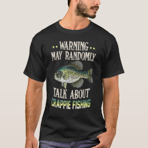 T-shirt Chemise de pêche Crappie Chemise de poisson d'eau