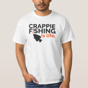 T-shirt Chemise de pêche de crapet par Buffalo blanc