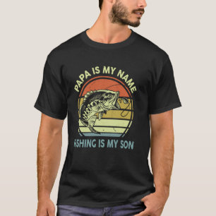 T-shirt Chemise de pêche drôle Papa Papa Cool Père