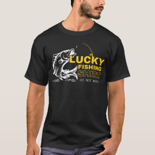 T-shirt Chemise De Pêche Lucky Ne Lave Pas/Amant De Pêch
