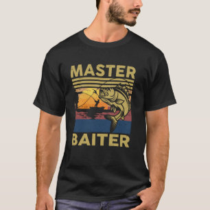 T-shirt Chemise de pêche Master Baiter Drôle Grand-père Ba