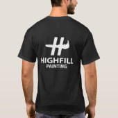 T-shirt Chemise de peinture de Highfill, (obscurité) (Dos)