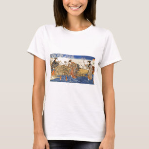 T-shirt Chemise de peinture japonaise antique de C. 1800's