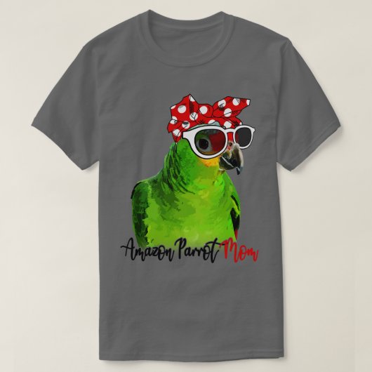 T-shirt Chemise de perroquet Amazon Parrot Maman Bandana (Design devant)