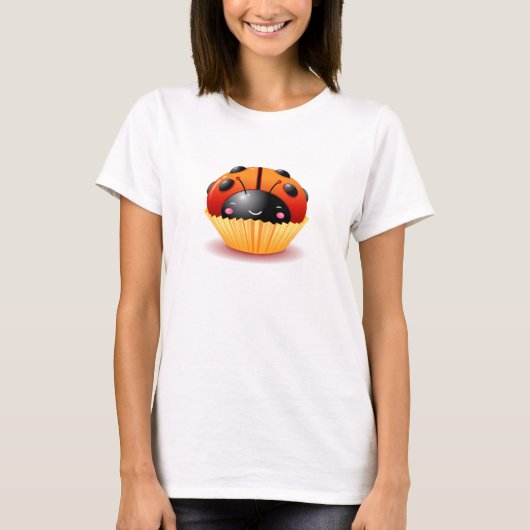 T-shirt Chemise de petit gâteau de coccinelle (Devant)