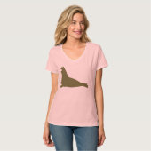 T-shirt Chemise de phoque éléphant vert olive (Devant entier)