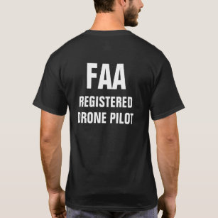 T-shirt Chemise de pilote de bourdon enregistrée par FAA