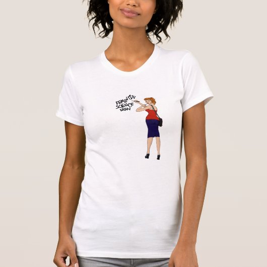 T-shirt Chemise de pin-up de graffiti (Devant)
