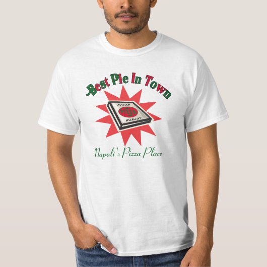 T-shirt Chemise de pizza - chemise faite sur commande de (Devant)