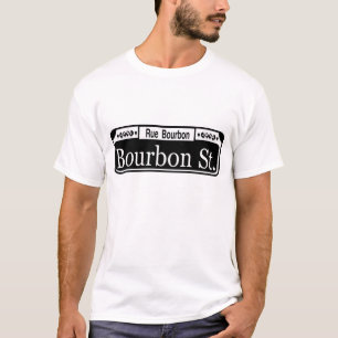 T-shirt Chemise de plaque de rue de Bourbon