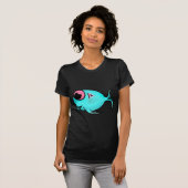 T-shirt Chemise de poisson bleu (Devant entier)