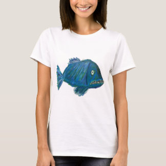 T-shirt Chemise de poisson bleu dentifrice