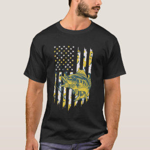T-shirt Chemise de poisson de drapeau américain T Shir de
