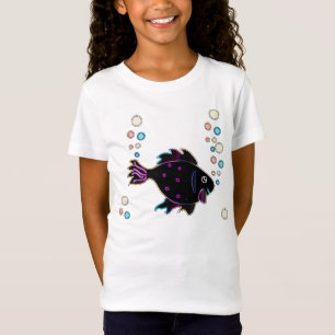 T-Shirt Chemise de poisson mignonne Neon