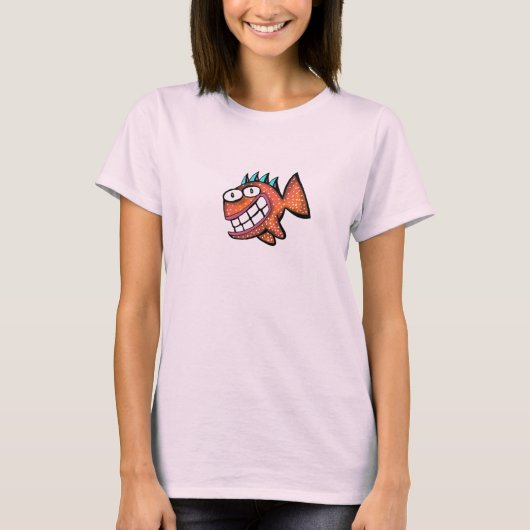 T-shirt chemise de poisson pour femmes (Devant)